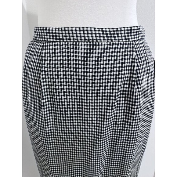 Vtg Pendleton size 8 wool pencil skirt Houndstooth New w tags Academia Preppy - Picture 3 of 9